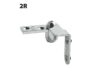 Cerniera Invisibile per porta filo modello 2R spessore 44mm DX-SX Acciaio Nichelato AGB